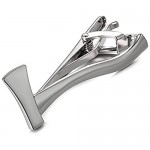 Yoursfs Axe Tie Clip for Men Stainless Steel Slim Tool Tie Pins and Clips One Piece White Gold Plated