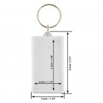 100pcs Custom Personalised Insert Photo Acrylic Blank Keyring Keychain Wholesale(Size:2.51x1.33)