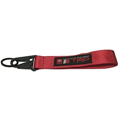 1pcs Red TRD Keychain Rope Strap Weave Keyring