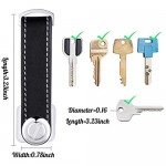 2 Sets Leather Key Organizer Compact Key Holder Folding Pocket Key Holder up to 16 Keys (Black Red)