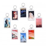 20pcs Size:2x3 Snap-in Custom Personalised Insert Photo Acrylic Blank Keyring Keychain Wholesale
