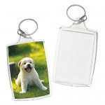 30 Pcs Acrylic Photo Frame Keyrings Clear Picture Insert Keychains Snap-in Custom Personalized Keychain for Gift Artwork (Rectangle 1.5 x 2.1 Inch)