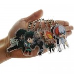 Acrylic Keychain for My Hero Academia - Anime Midoriya Izuku Bakugou Todoroki Keychain Set Animation Key Rings Gifts for Boy