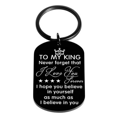 Anniversary Gifts for Him Husband I Love You Gifts for Men Boyfriend To My Man Keychain for Hubby Groom Fiance Valentines Day Wedding Gifts Couple Keyring for Birthday Christmas from Wife Girlfriend