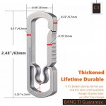 BANG TI Titanium Quick Release Keychain Hook (Durable Integrated Spring Clip)