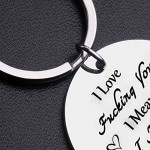 Couple Keychain Gifts for Husband Wife Boyfriend Girlfriend Key Tags for Valentine Birthday Anniversary Wedding Day Gifts Engraved I Love You Jewelry Gifts for Her Him