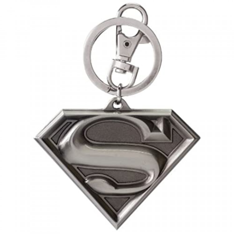 DC Superman Logo Pewter Keyring 2''