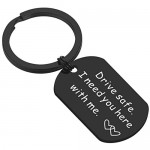 Drive Safe Keychain for Boyfriend - Drive Safe I Need You Here With Me Keyring Birthday Valentine’s Day Gifts for Him Boyfriend Husband Gifts