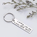 Father's Day Gifts Drive Safe Keychain Boyfriend Gifts for Husband Dad I Love You Gifts Birthday Gifts Key Ring Rectangle Gift New Driver Trucker Gifts for Him Men