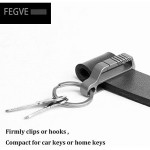 FEGVE Belt Key Ring Holder Titanium Quick Release Integrated Spring Belt Key Clip (BKC)