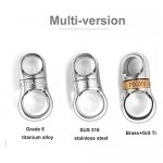FEGVE Titanium Small Swing Swivel Key ring Keychain Connector 360 Degree Free Noiseless Rotation Hanging Accessory
