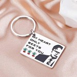 Funny Gifts for Boyfriend Girlfriend Valentines Day Gifts for Him Her The Office Merchandise Fans Keychain for Men Women Wife Husband Anniversary Wedding Keyring for Fiance Groom Couple Birthday Gifts