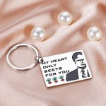 Funny Gifts for Boyfriend Girlfriend Valentines Day Gifts for Him Her The Office Merchandise Fans Keychain for Men Women Wife Husband Anniversary Wedding Keyring for Fiance Groom Couple Birthday Gifts