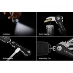 KeySmart Pro - Key Holder w LED Light & Tile Smart Technology (up to 10 Keys Black)