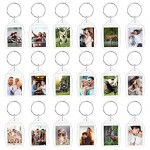 Kurtzy Blank Photo Insert Keychains (100 Pack) - Each Keyring is 5.4 x 3.4cm - Translucent Clear Acrylic Key Rings for Double-Sided Photos - Small Picture Frames for Family Friends Gifts & Craft