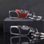 LanMa 2PCS Key Chain Stainless Combination of Luxury Car Business Keychain Power & Elegance Key Holder for Men and Women - BLACK&RED