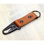 Leather Tactical HK EDC Clip Fob Keychain - Full Grain Leather