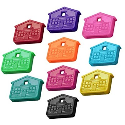 Lucky Line House Key Caps 10 Pack Assorted Colors (1620010)