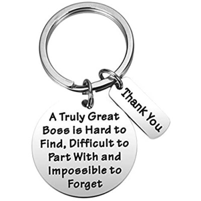 MIXJOY Boss Retirement Gift A Truly Great Boss is Hard to Find Keychain for Bosses Day Leaving Moving Appreciation