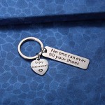 MIXJOY Retirement Keychain Gifts for Coworker - No One Can Ever Fill Your Shoes Mens Retirement Gifts