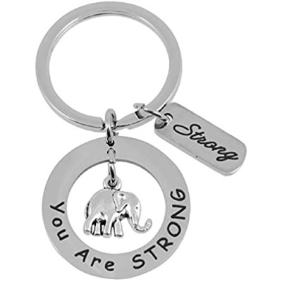 OutFun 2-Pack Elephant Gifts for Women - You are Strong - Elephant Jewelry Gift for Women - Encouragement Gifts for Women