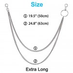 Pants Chain Wisdompro Multi-layer Hip Hop Punk Chain with 2 Lobster Clasps for Jeans Trousers and Skirt