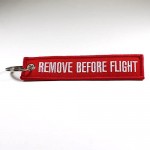 Remove Before Flight Key Chain - Red/White 1pc by Rotary13B1