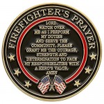 St. Florian Patron Saint of Firefighters Challenge Coin with Hero's Valor Prayer 1-Pack (Single Coin)