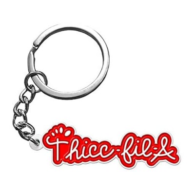 THICC-FIL-A Keychain | Cute Keychain for Girlfriend or Boyfriend Best Friend Keychain Funny Keychains Key Chain