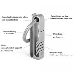TISUR Keychains for Men Titanium Belt Loop Keychain with detachable key ring for duty belt