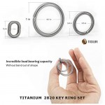 TISUR Titanium Key Rings for Keychains Quick Release Side Pushing Key Organizer Kit Wisely Group Your Keys