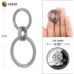 TISUR Titanium Key Rings for Keychains Quick Release Side Pushing Key Organizer Kit Wisely Group Your Keys