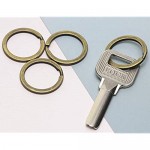 Tupalizy Round Flat Key Chain Ring Metal Split Dog Tag Keychain Ring for Home Car Keys Attachment Arts Crafts and Belt Lanyards 20PCS (Bronze)
