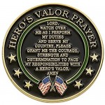 United States Army Challenge Coin with Hero's Valor Prayer 1-Pack (One Coin)