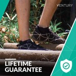 Ventury Zero Barefoot Trail Running Shoes - Minimalist Runners with Wide Toe Box Zero Drop Sole and Odor-Free Insole with Real Silver for Men and Women