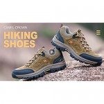 CAMEL CROWN Mens Hiking Shoes Breathable Non-Slip Sneakers Leather Low Cut Boots for Outdoor Trailing Trekking Walking