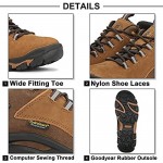 ROCKROOSTER Farland Men's Waterproof Hiking Shoes 4 Soft Toe Slip On Outdoor Trekking Shoes