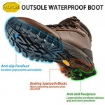 Wantdo Men’s Waterproof Hiking Boots Warm Insulated Winter Boots Lightweight Comfortable Backpacking Shoes Casual Fashion Vibram Boots