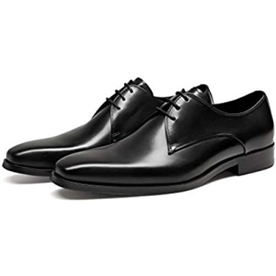 FRASOICUS Men's Dress Shoes Genuine Leather Lace Up Classic Oxford Office Shoes for Men