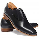 FRASOICUS Mens Dress Shoes Oxford Formal Lace Up Wingtip Leather Shoes for Men
