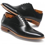 FRASOICUS Mens Dress Shoes Oxford Formal Lace Up Wingtip Leather Shoes for Men