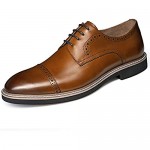 GIFENNSE Men's Casual Dress Shoes Leather Oxford Shoe