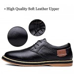 TSIODFO Men's Dress Shoes Black Brown Genuine Cow Leather Oxfords Business Casual Shoes