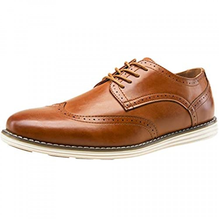 VOSTEY Men's Dress Shoes Casual Dress Shoes for Men Oxford Shoes Business Wingtip Shoes