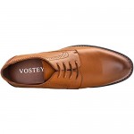 VOSTEY Men's Dress Shoes Classic Wingtip Brogue Men Oxfords