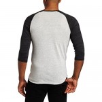 Alternative Men's Raglan 3/4 Sleeve Henley Shirt