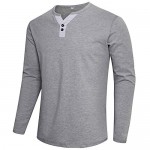 APTRO Fashion Contrast Cotton Lightweight Short/Long Sleeve Shirts Henley Regular Fit Casual T-Shirts
