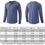 BEILU Men's Fashion Casual Long Sleeve Henley T-Shirts Slim Fit Basic Shirts