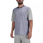 DISHANG Men's Short Sleeve 3 Button Henley T-Shirts Fashion Casual Front Placket Basic Tees with Pocket Top Pajamas Shirts