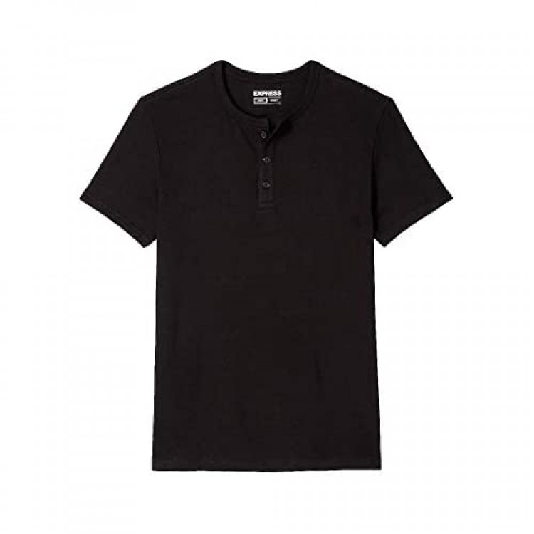 Express Slim Supersoft Short Sleeve Henley T-Shirt